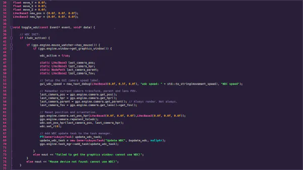 Development / code view